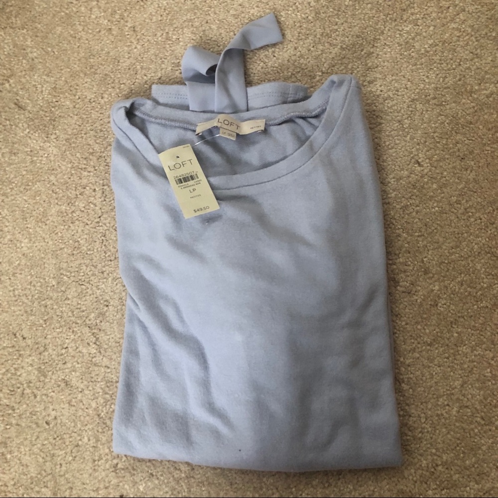NWT LOFT Side Tie Tunic Tee - Picture 6 of 6
